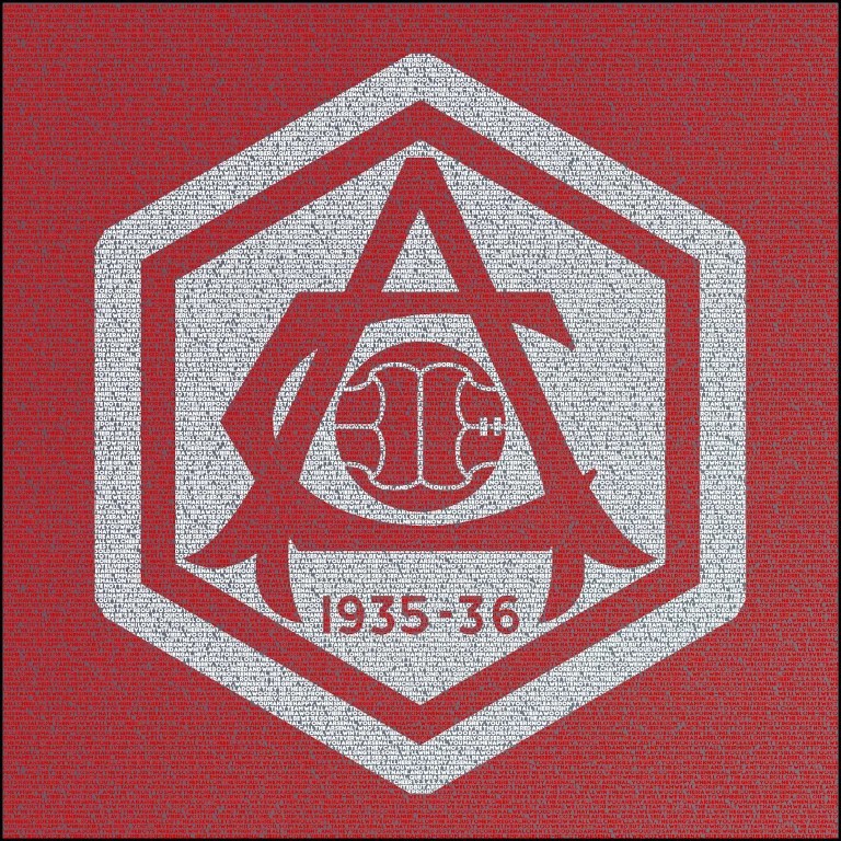 Escudo hecho con letras