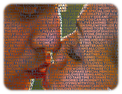 Tu foto hecha a partir de letras